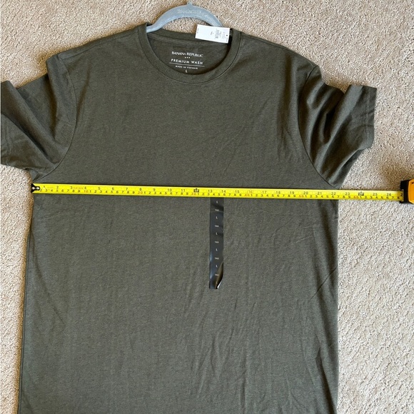 NEW Banana Republic Premium Wash T-Shirt Olive Green Men's Large Tall - Picture 5 of 8